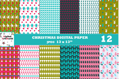 Digital Christmas papers Christmas design