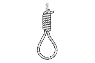 Hangmans noose Engraving illustration