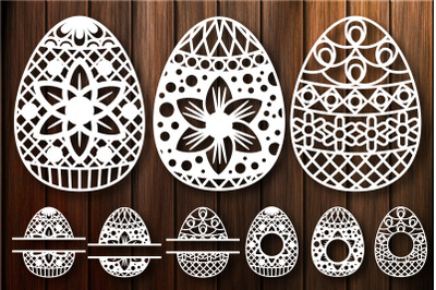 Easter Egg Monogram Frame SVG Cutting Files