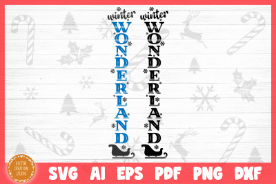 Winter Wonderland Christmas Porch SVG Cut File