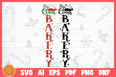 Mrs. Claus Bakery Christmas Porch SVG Cut File