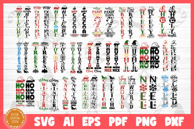 Christmas Porch SVG Bundle Cut File