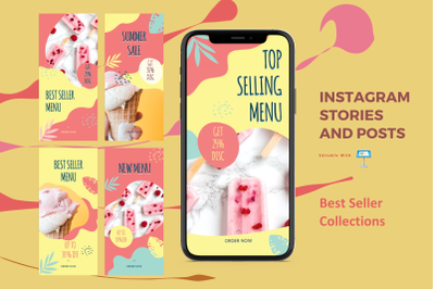 Best selling instagram stories and posts keynote template