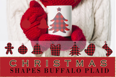 Buffalo plaid Christmas&2C; shapes&2C; sublimations