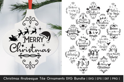 Christmas SVG Bundle - Arabesque Tile Ornaments SVG Bundle