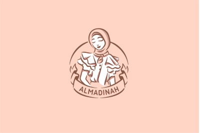 Muslim fashion logo, woman in hijab