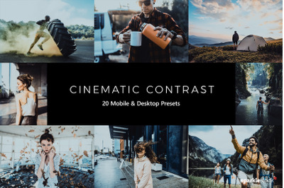 20 Cinematic Contrast Lightroom Presets