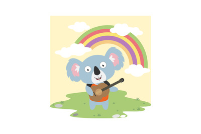 koala play guitar