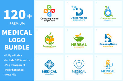 120+ Medical Logo Bundle