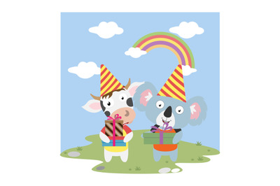 cow and koala birthday