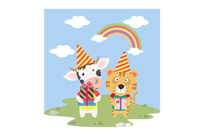 cow and tiger birthday