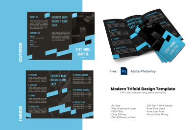 Fitbody trifold photoshop template