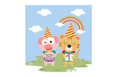 pig and tiger birthday