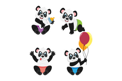 baby panda animal cartoon