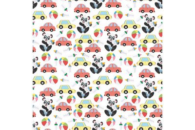 pattern of cute baby panda