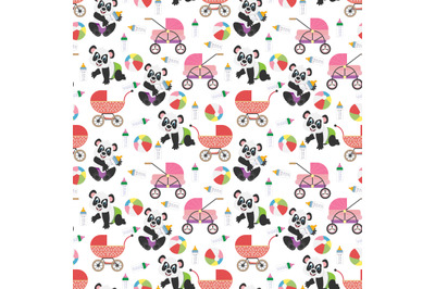 pattern of baby panda