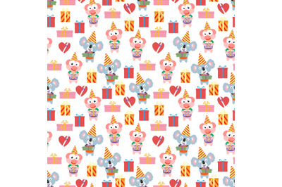 pig and koala pattern