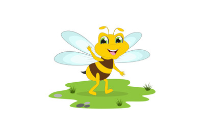 cute bee animal cartoon