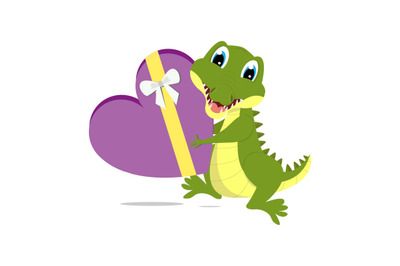 alligator with love gift