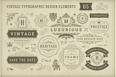 Vintage Typographic Design Elements