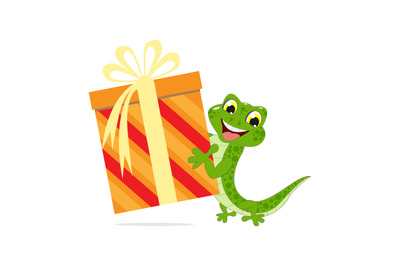 lizard with big gift