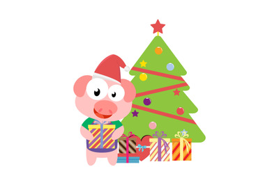 pig with many gift