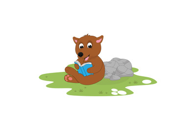 bear reading a book