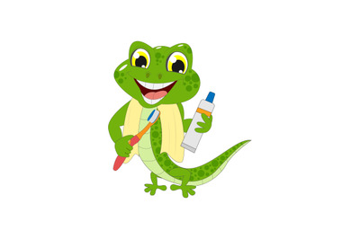 lizard brush teeth