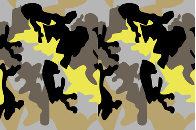 Seamless camouflage pattern background vector. Fashion clothing style