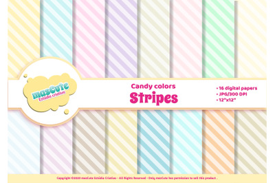 Digital Paper Pack - Stripes