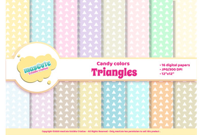 Digital Paper Pack - triangles geometric
