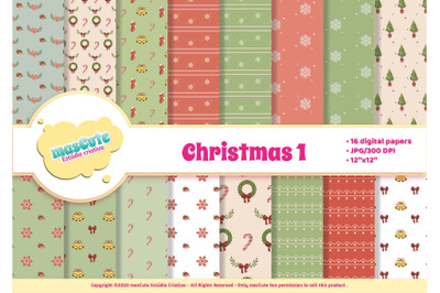 Digital Paper Pack - Christmas