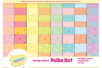 Digital Paper Pack - polka dots