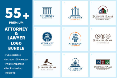 55+ Attorney and Lawyer Logo Bundle
