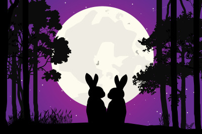 rabbit silhouette