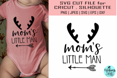 Mom&#039;s little man svg, baby boy svg