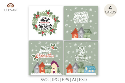 Cozy houses svg. Christmas quotes svg. Christmas phrases svg&2C; Christma