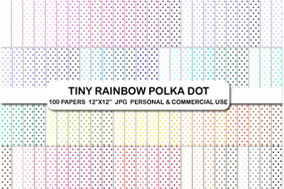 100 Polka dots digital papers, Dots patter papers