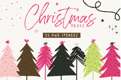 Modern Christmas Trees Illustrations