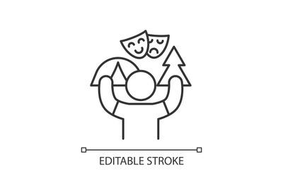 Camp counselor linear icon