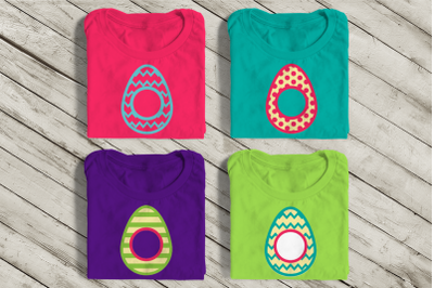 Easter Egg Monogram Frames | SVG | PNG | DXF | EPS