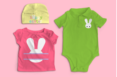 Bunny Face Hoppy Easter Trio | SVG | PNG | DXF | EPS