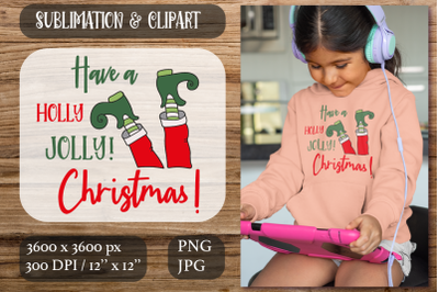 Elf Sublimation Clipart. Christmas Sublimation