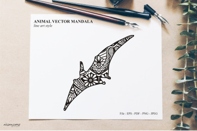 Animal Vector Mandala Line Art Style