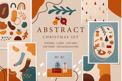 Abstract Christmas set