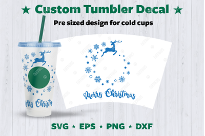Christmas designs to personalize your Cold Cup Tubler.