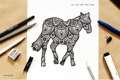 Animal Vector Mandala Line Art Style