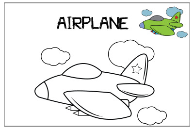 coloring plane for kids