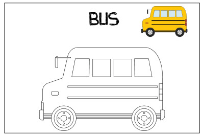 coloring bus for kids