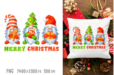 Christmas sublimation designs Watercolor christmas gnome png